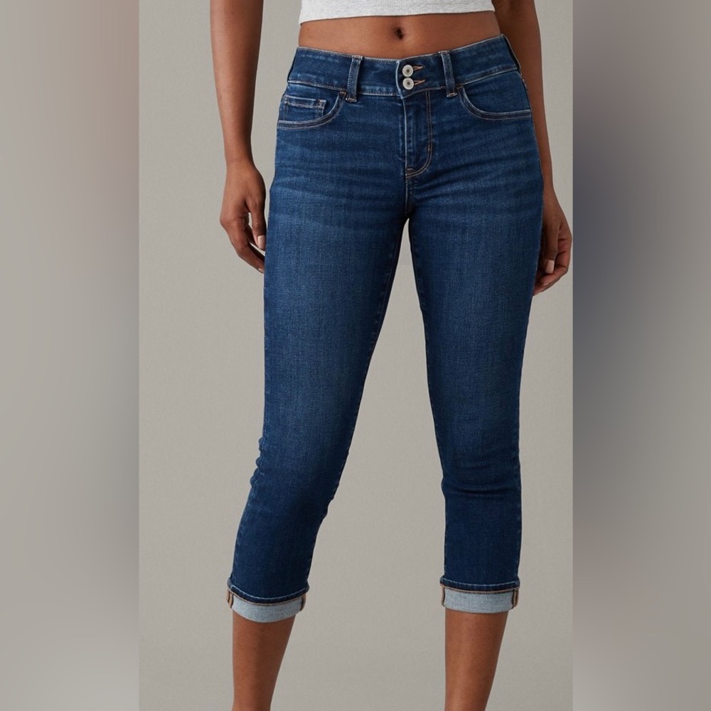 American Eagle Artist Jeans Pants Low Rise 2 Button Women 10
